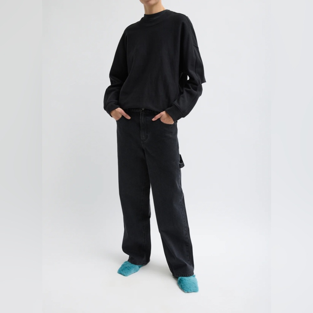TIBI Black Denim Sam Slouchy Carpenter Jean 27